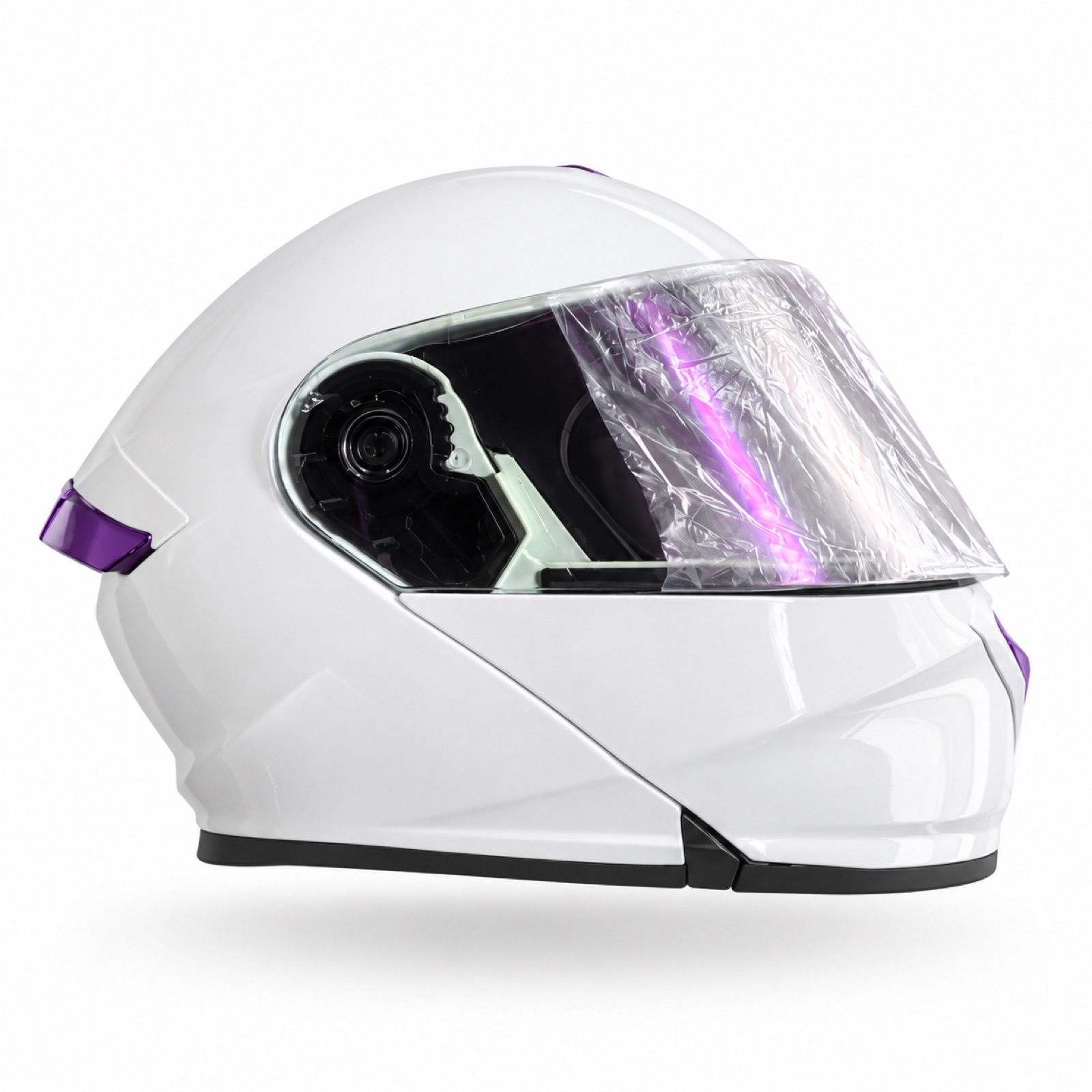 XVEX NP-900 blanco con morado visto de frente